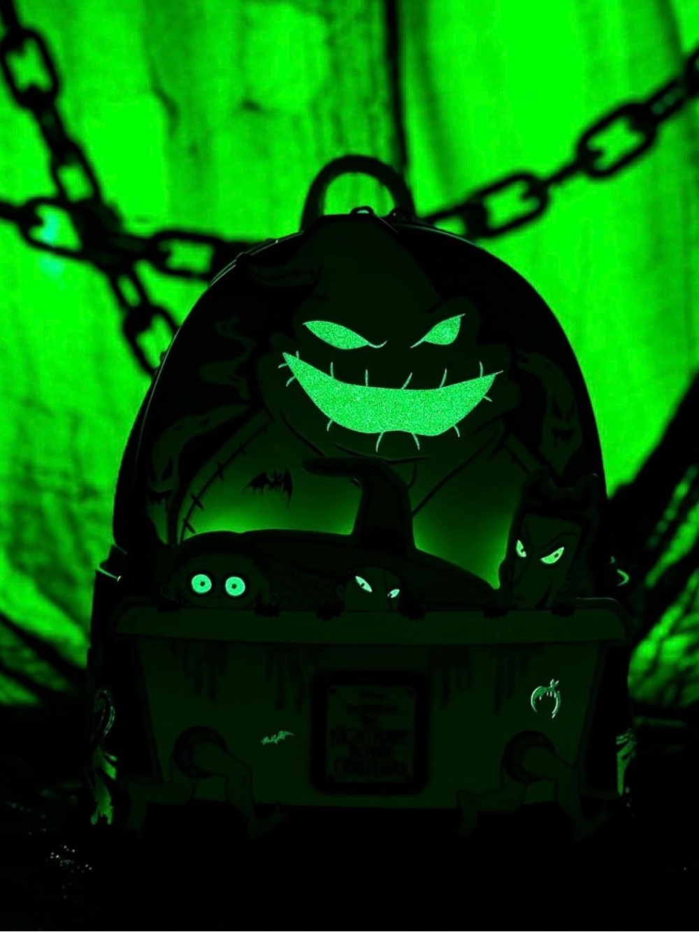 NEW OOGIE BOOGIE Lock Shock and Barrel NBC Light up & Glow in the Dark Backpack - Picture 6 of 7